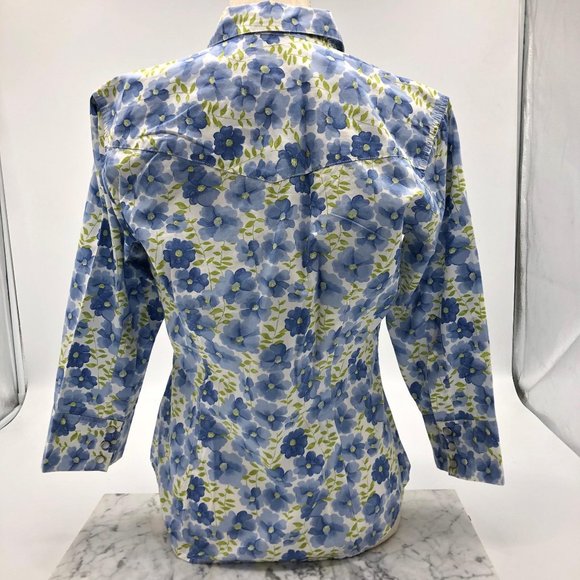 Vintage Liz Claiborne Wrangler Button Down Blouse Long Sleeve Dress Shirt - Picture 4 of 8